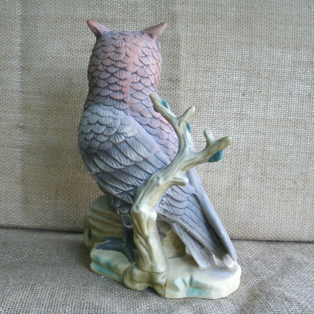Vintage Large Homco Brown Owl Porcelain Figurine - Picture 6 of 16